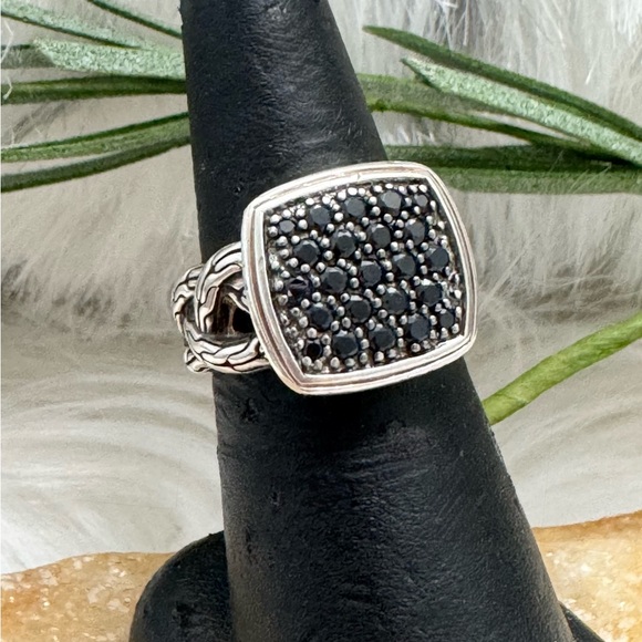 John Hardy Jewelry - John Hardy .925 Black Gemstone Classic Woven Chain Ring Sz 7